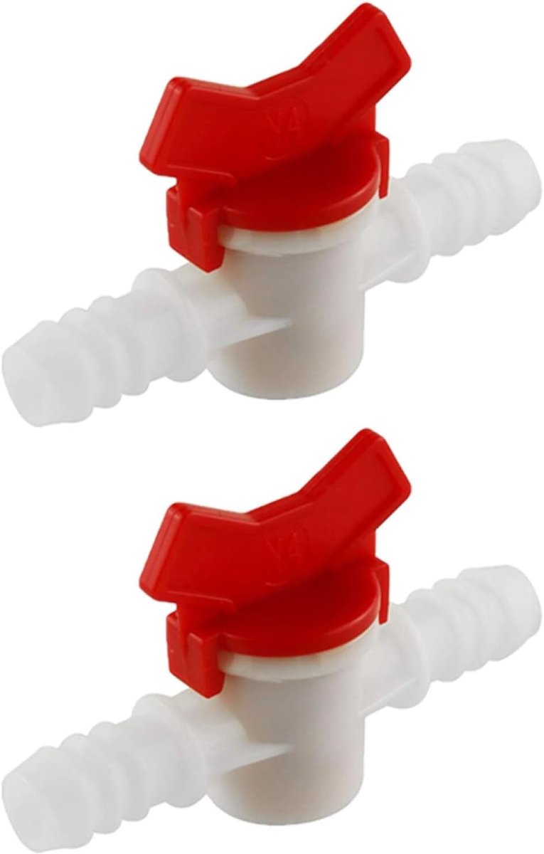 2 Stuks 20mm Perch Ball Valve voor Drip Irrigation, Afsluit- en Doorstroomschakelaar, Koppeling voor Tuinslang en Adapter