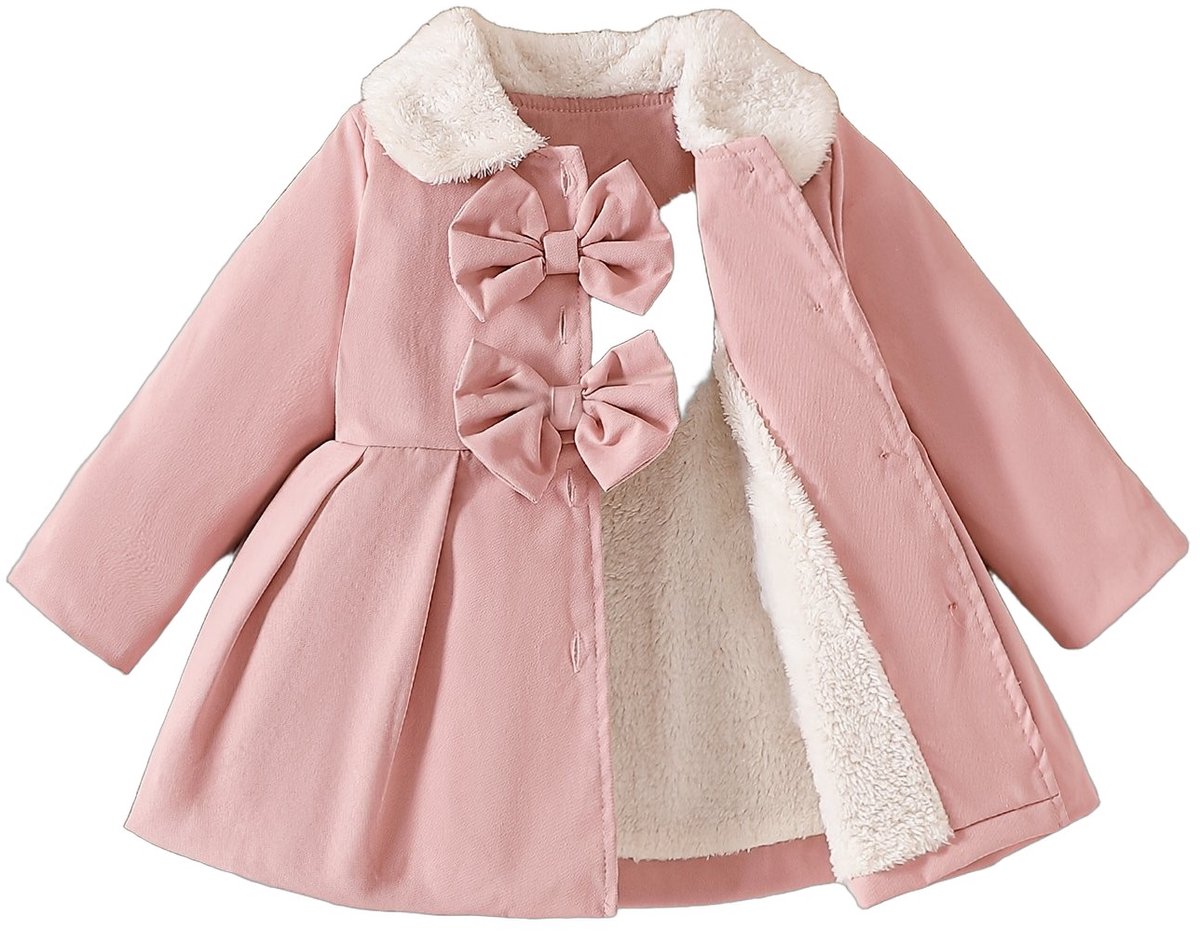 Currero Winterjas Parka Meisjes Lange Jas Meisje Wintermantel Overjas Gewatteerd Waterdicht Winter Stijlvol Mantel Kinderen Bleek Rozeachtig 5-6 Jaar Grijs