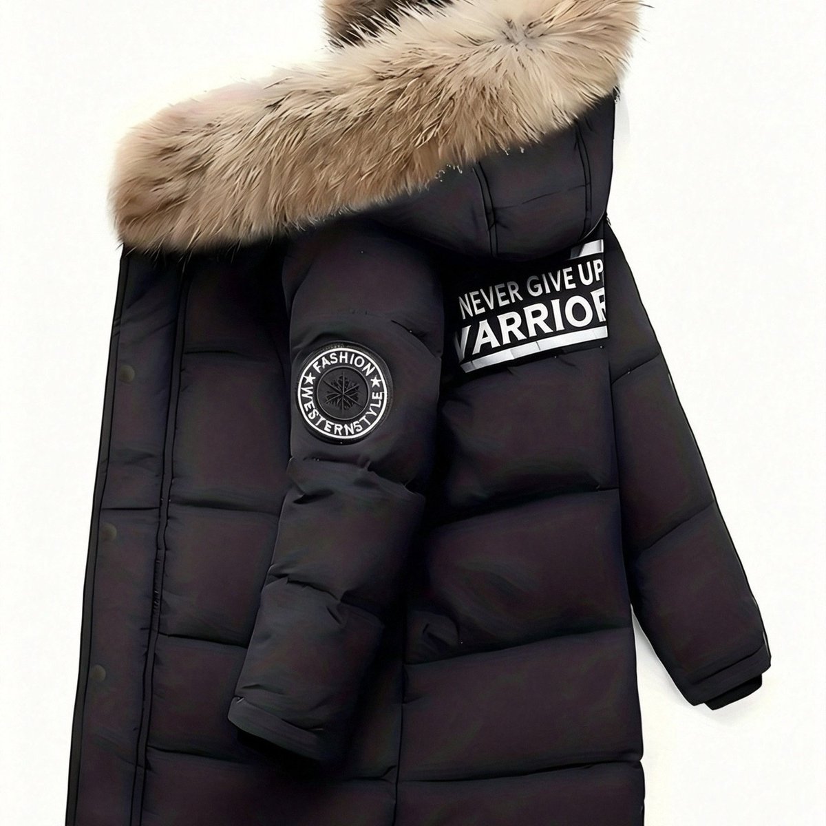 Currero Winterjas Parka Jongens Lange Jas Wintermantel Overjas Gewatteerd Waterdicht Winter Stijlvol Mantel Kinderen 11-12 Jaar Zwart