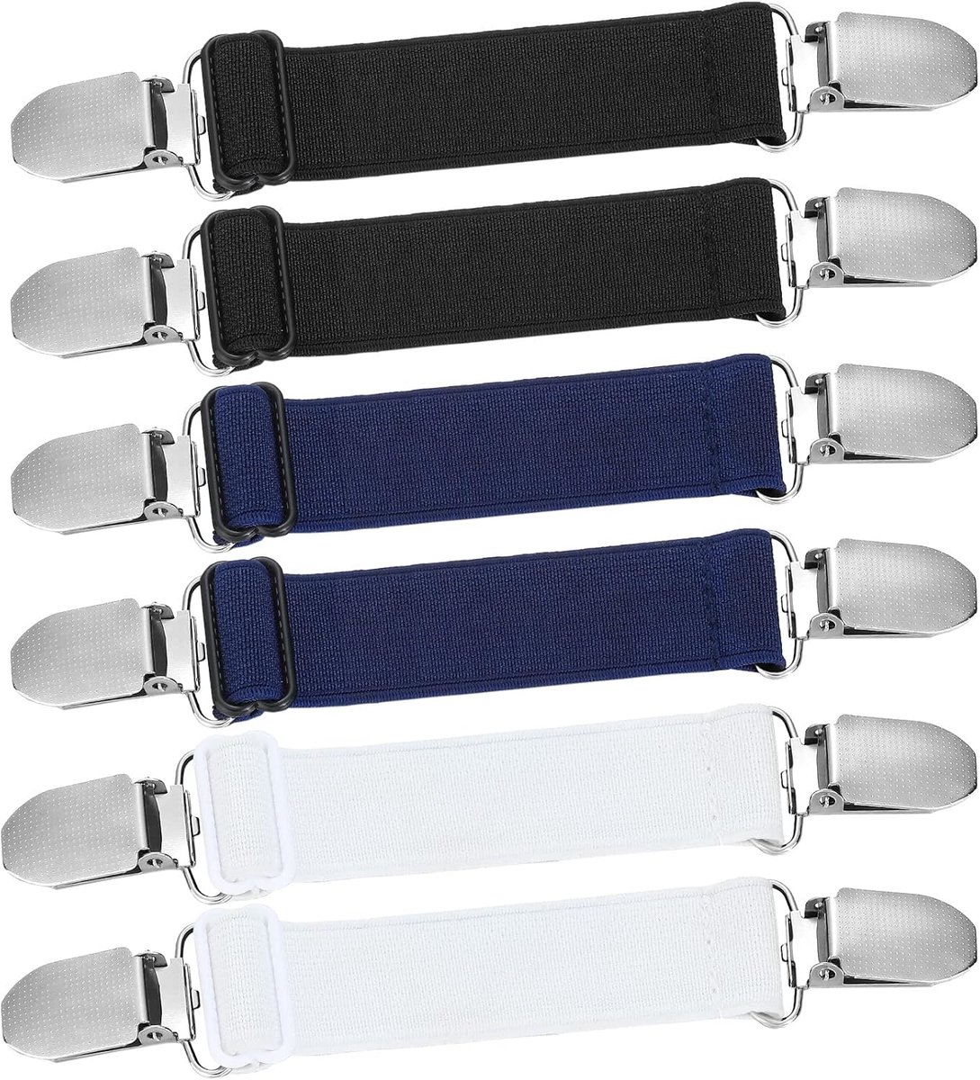 6 Pcs Verstelbare Hip Hugger Elastische Riem Broek Taille Tightener Pant Elastische Riem Clip Vrouwen Mannen Terug Cinch