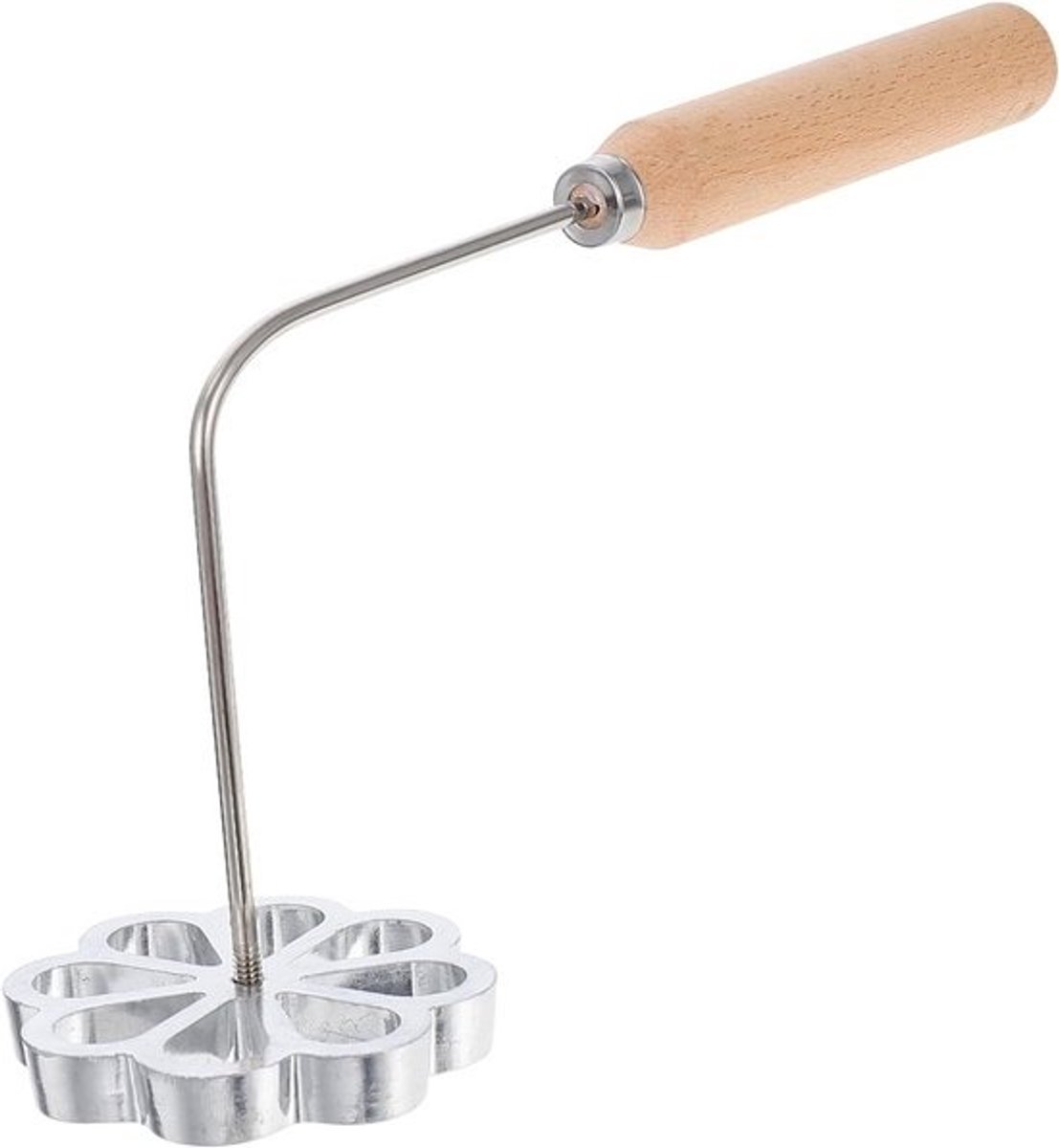 Rozerijzer met houten handvat voor wafels en beignets