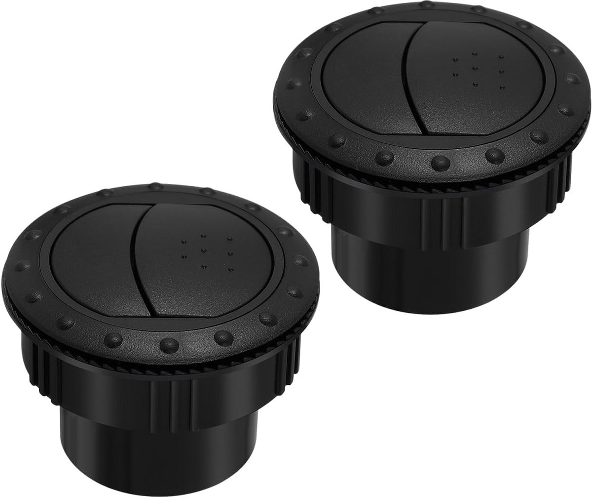 60 mm auto-interieurverwarming A/ventilatieopening, afdekking, dashboard, airconditioning, deflector, zijdak, Air Black Vent Outlet Round Louvered Dash voor camperaanhanger