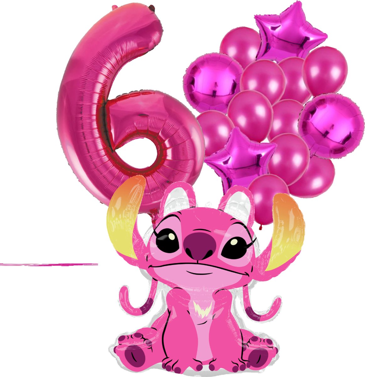 Angel Ballon Set - 97x90cm - Folie Ballon + Ster Ballonnen - 6 jaar | Disney