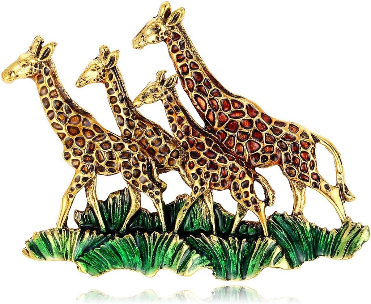 Collectie Giraf Broche Emaille Dieren Speld voor Vrouwen Lichtgewicht Hangertjes Jassen Jurken Pakken Mode Accessoires Cadeaus