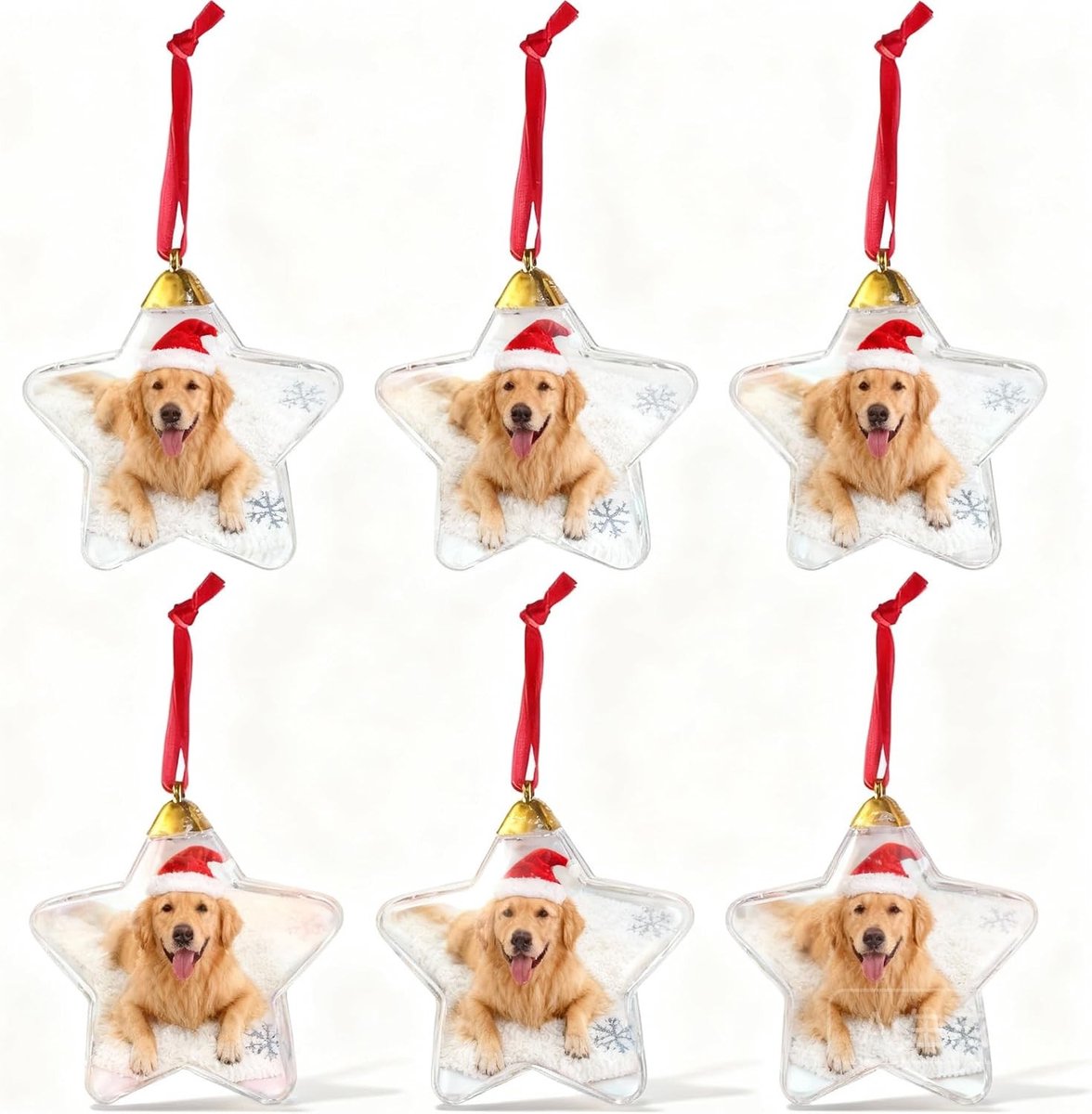 6 Stuks Transparante Plastic Kerstballen voor Decoratie en Creatieve Projecten - 9x8.5cm Kerstversiering, Ornamenten en Hangdecoraties