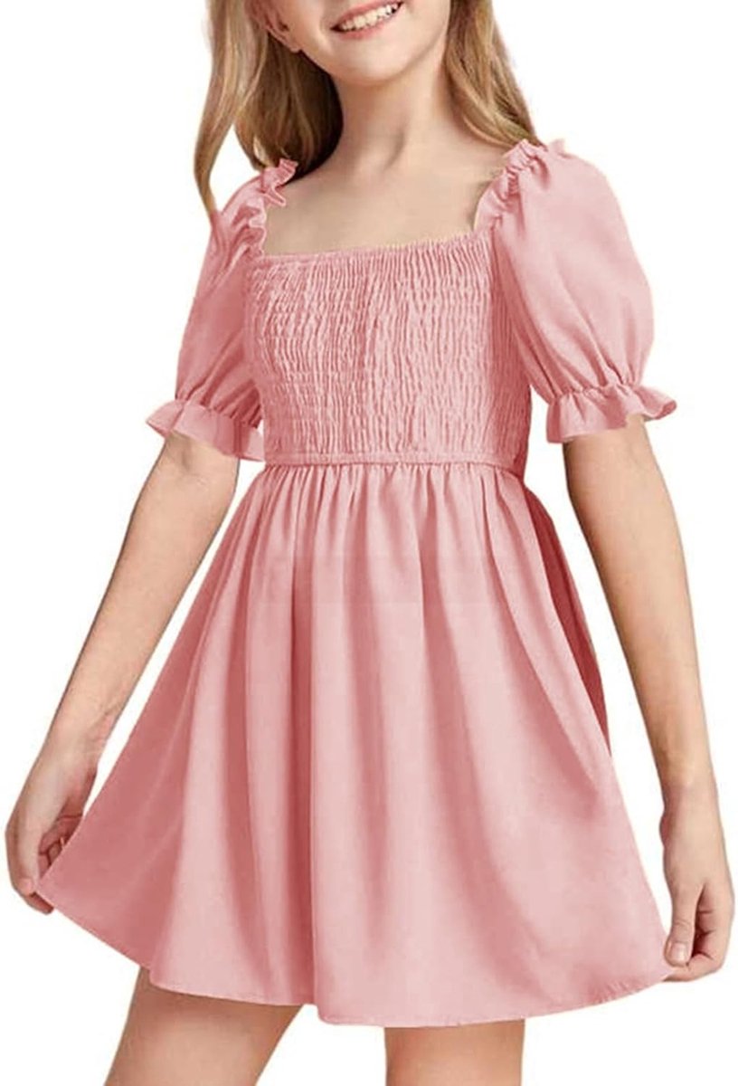 Prinsessenjurk voor meisjes, verjaardag, ceremonie, party, chic, bruiloft, doop, strik, kant, tule, mouwloos, avond, elegant, bal, kinderen, mode A13