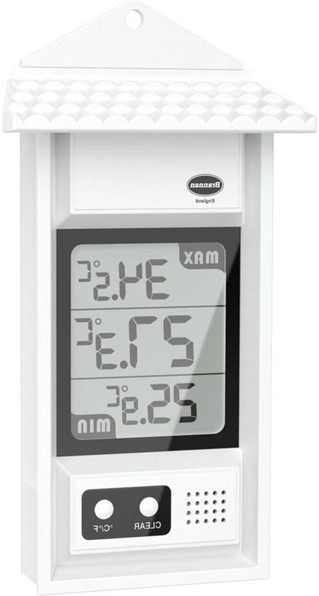 Max Min Thermometer with Roof - Electronic