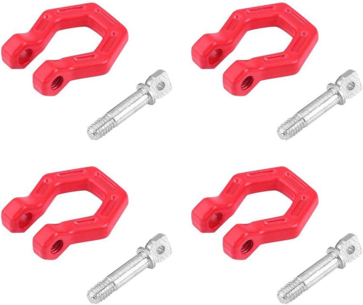 4 stuks RC Auto Trailer Gesp, metalen Tow Shackle Lock Catch, Rescue Lock Catch Monteren Vervang Onderdelen voor RC Klimmen Crawler Auto Accessoire Onderdelen