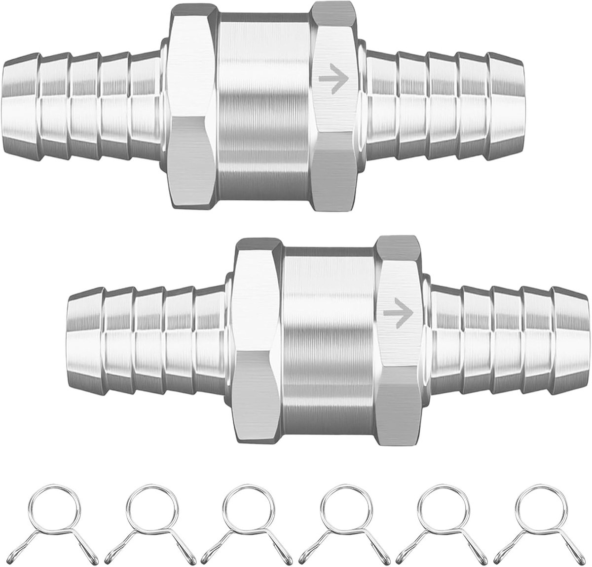 2 stuks 12 mm aluminium terugslagventiel, wegwerp-terugslagventiel