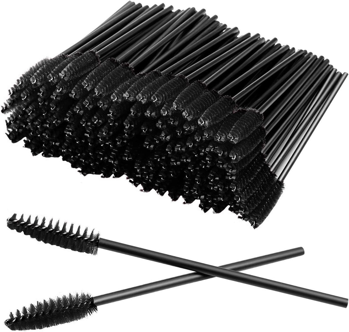 Roze Wegwerp Mascara Borstels - 100 Stuks, Ideaal voor Wimpers, Wenkbrauwen en Make-up Toepassingen
