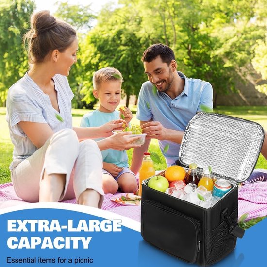 Vouwbare thermotas voor lunch en picknick, geïsoleerde tas voor voedsel en drank, compact en handig — afbeelding 4
