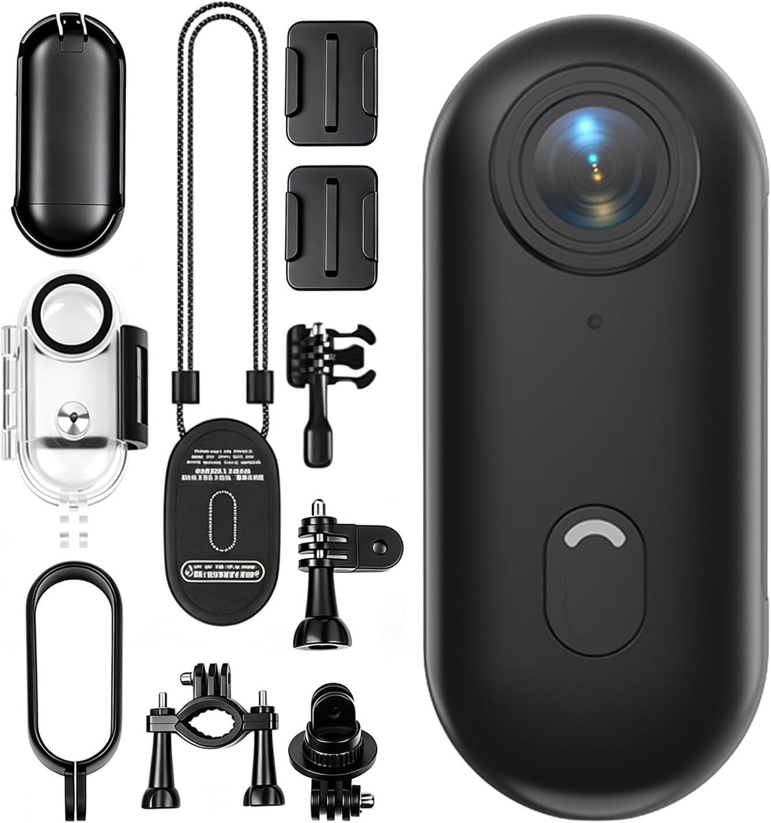 4K Wifi Actiecamera met 120° Lens, Ingebouwde Accu, Magnetische Kabel en Waterdichte Behuizing voor Buitenactiviteiten