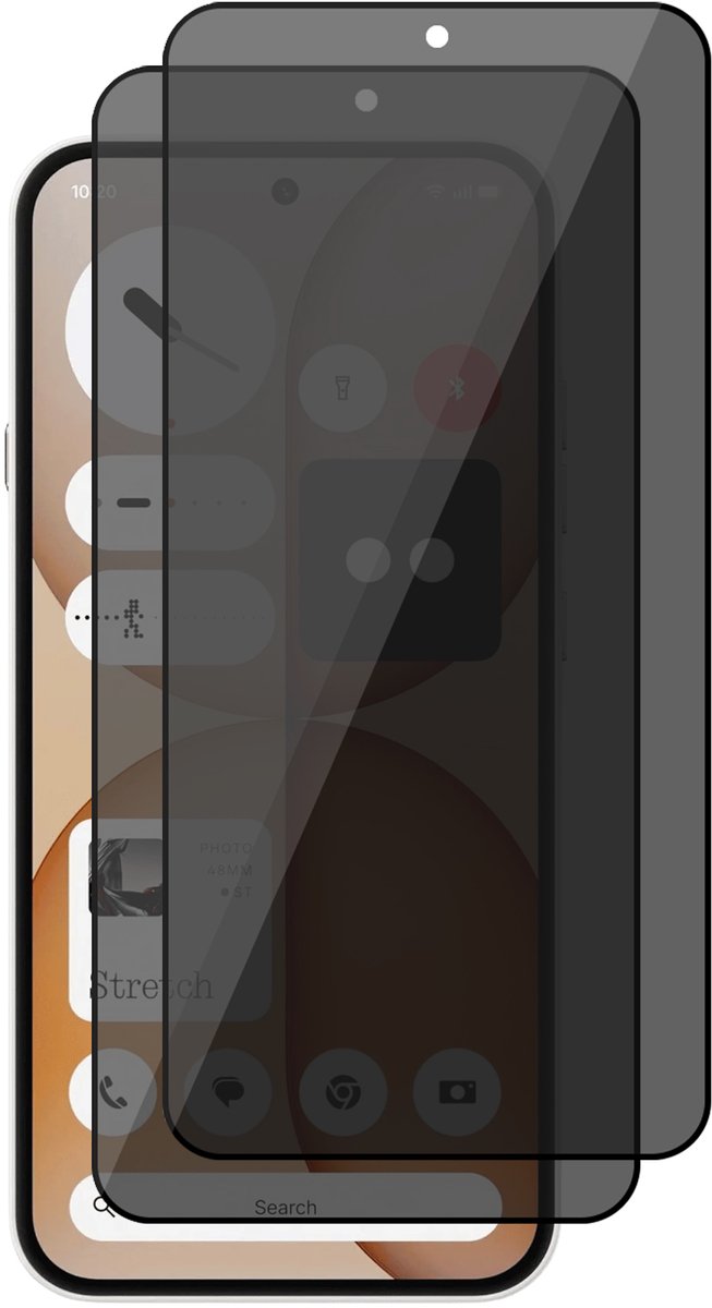 Privacy Screenprotector geschikt voor Nothing Phone 4a – 2 Stuks – Full Cover Gehard Glas – Anti Inkijk – Privacy Filter