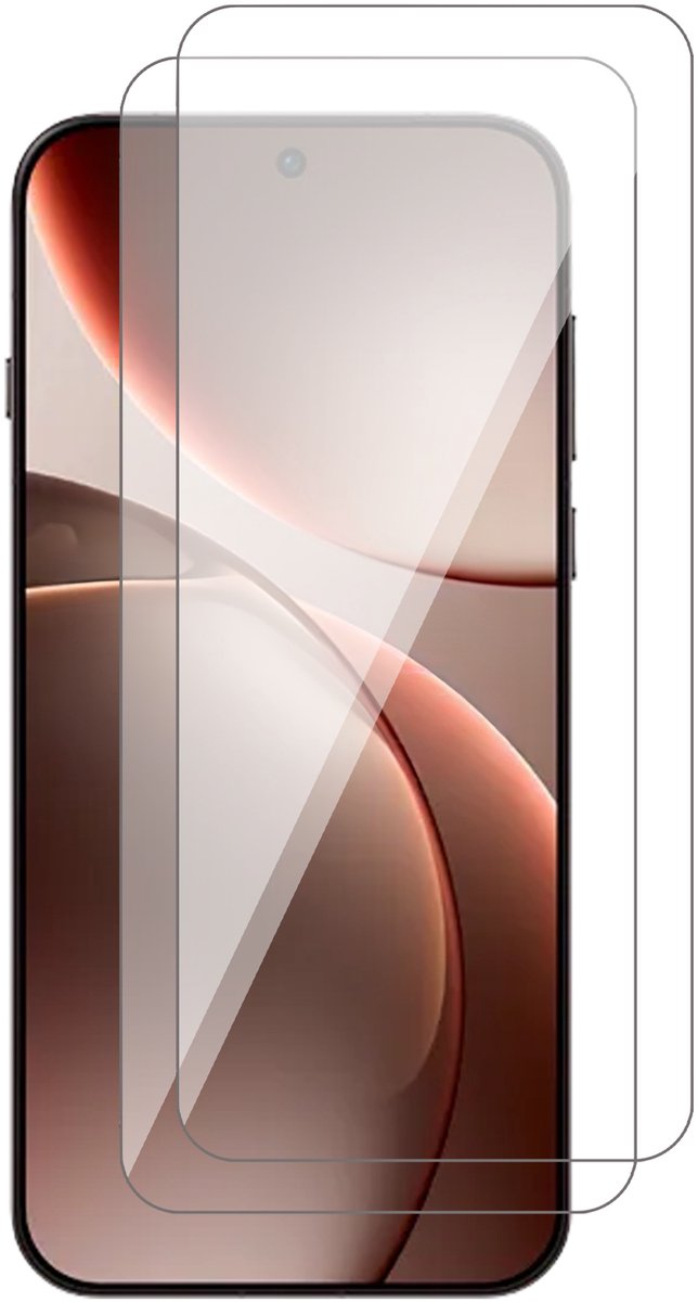 Screenprotector geschikt voor Oppo Find X9 / X9s – 2 Stuks – UltraClear Gehard Glas – Case Friendly – 9H Krasbestendig