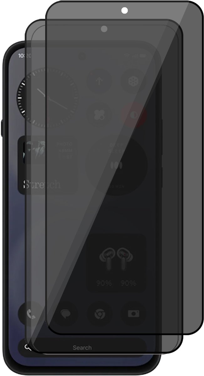 Privacy Screenprotector geschikt voor Nothing Phone 4b – 2 Stuks – Full Cover Gehard Glas – Anti Inkijk – Privacy Filter