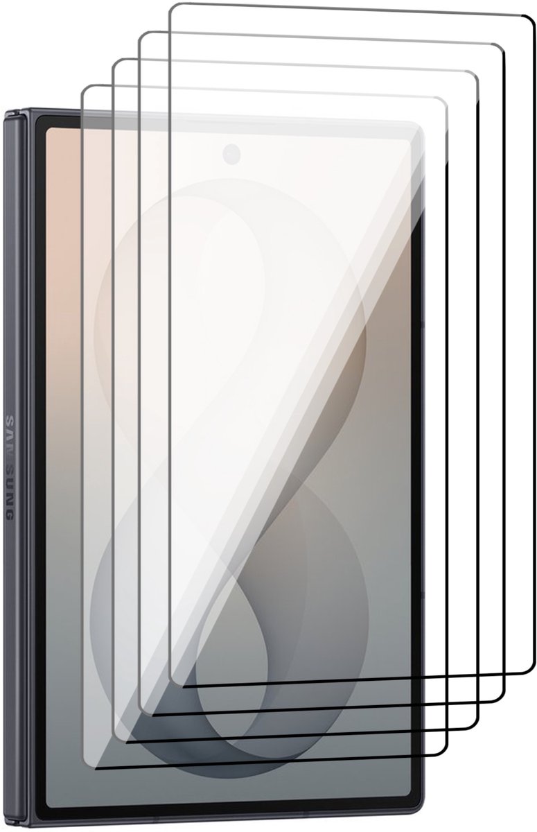 Screenprotector geschikt voor Samsung Galaxy Z Fold 8 – 4 Stuks – UltraClear Gehard Glas – Case Friendly – 9H Krasbestendig