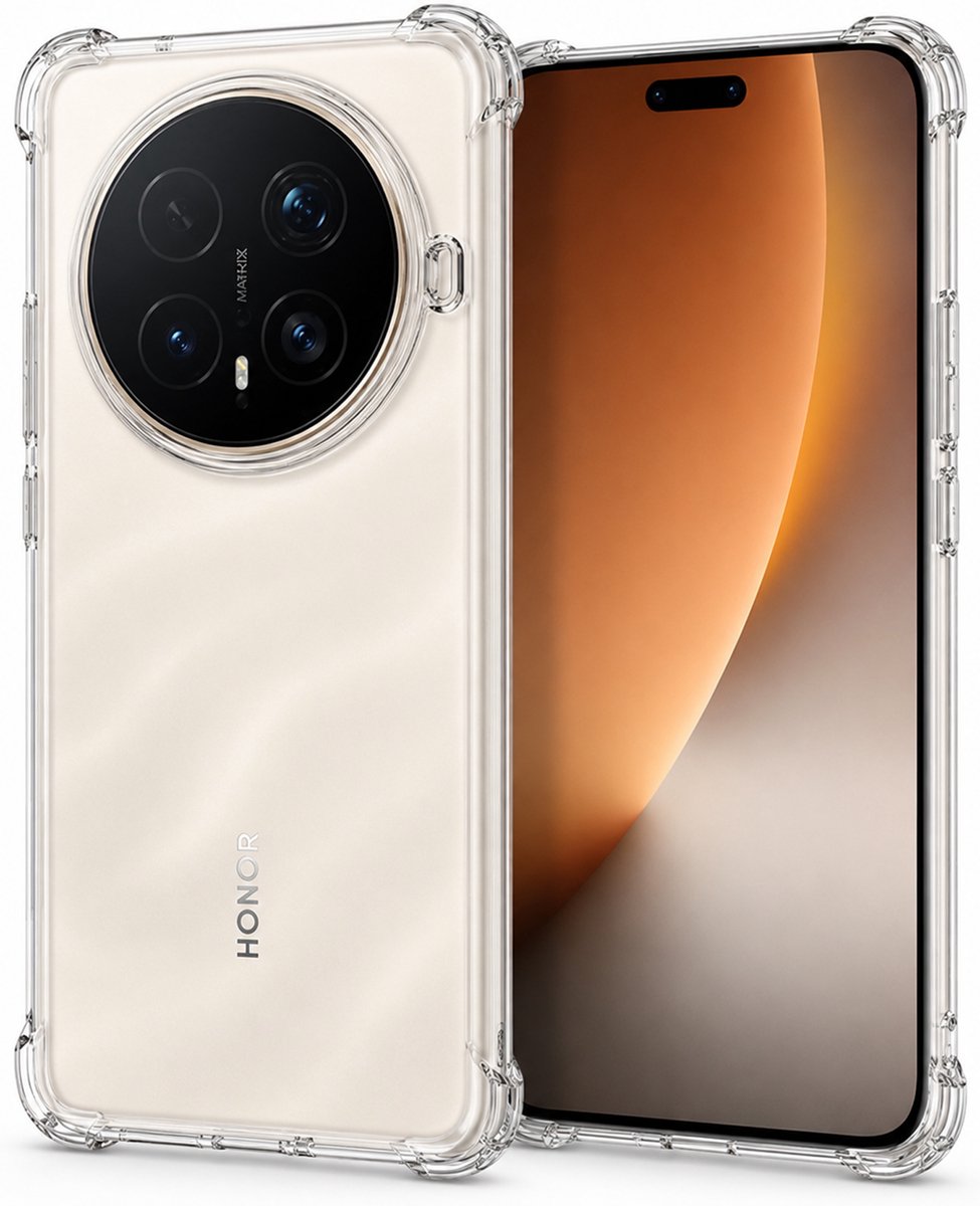 Hoesje geschikt voor Honor Magic 8 Pro – CrystalClear Back Cover – Schokbestendig – Transparant