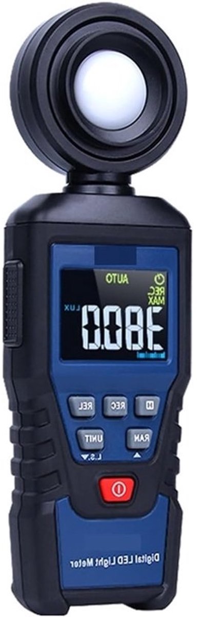 Draagbare Verlichtingsmeter - Luxmeter Fotometer - Fotografie Belichtingstest - 180 Graden Draaibare Sensor - 1 cm - Grijs