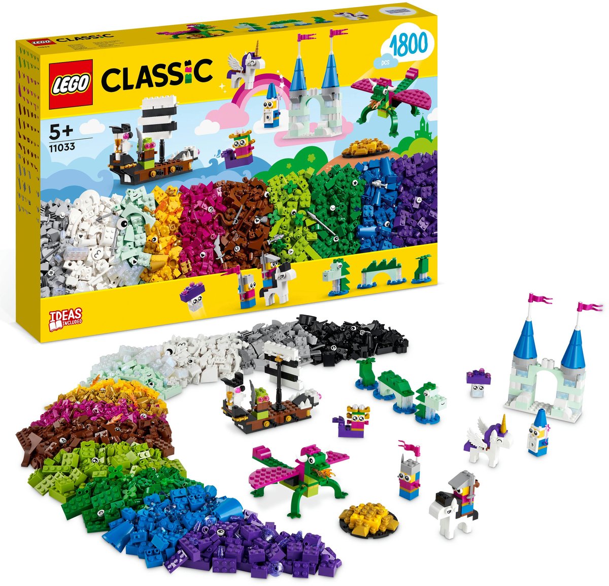 LEGO 11033 Classic Creatief fantasie-universum Mythische Wezens Constructie Speelgoed Set