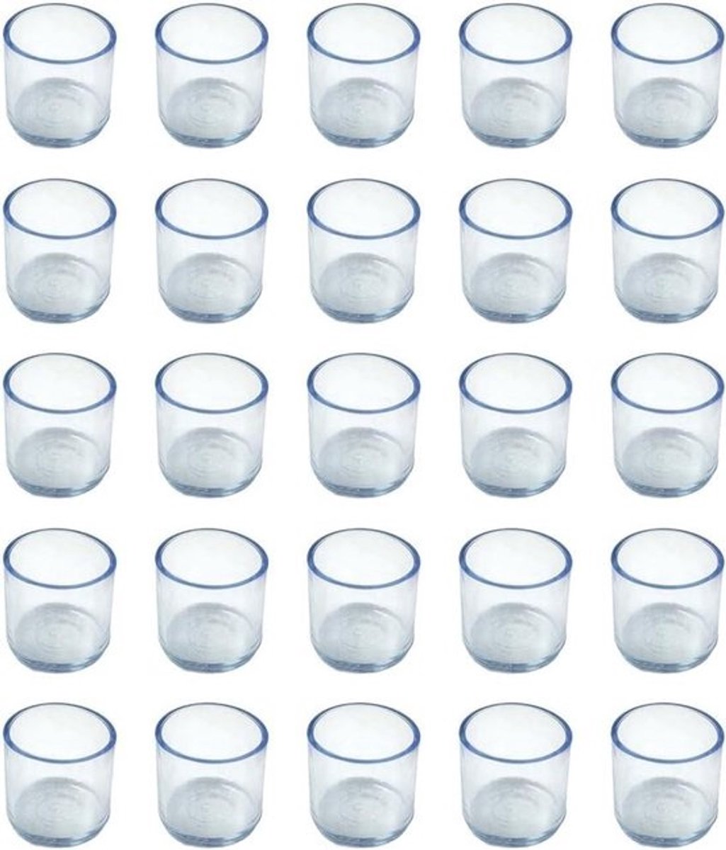 Stoel beenbeschermers - Vloerbeschermers meubels - Vloeren beschermen - Helder esthetisch ontwerp - 25 stuks - Transparant