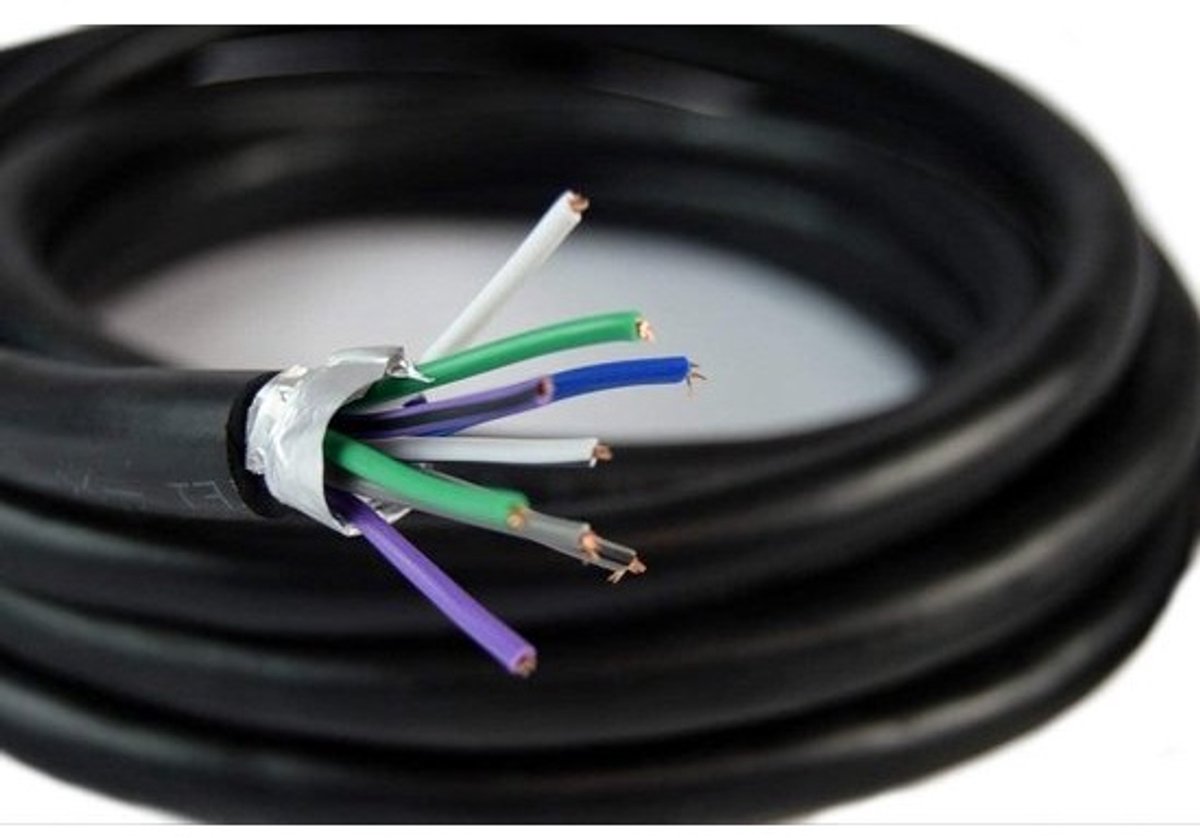 Luidspreker Kabel - Audiokabel Speakerdraad - Auto Audio - 9 Geleiders - 40 Voet - Zwart