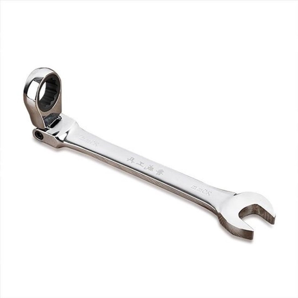 Ratelsleutel Flexibel - Dubbele Kop Steeksleutel - Mechanische Reparatie - 180 Graden Draaibaar - 21 mm - Zilver