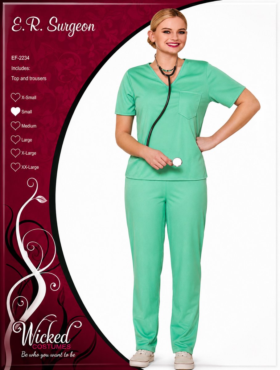 Wicked costumes - E.R. Surgeon - Kostuum - Carnaval - Verkleden - Maat S