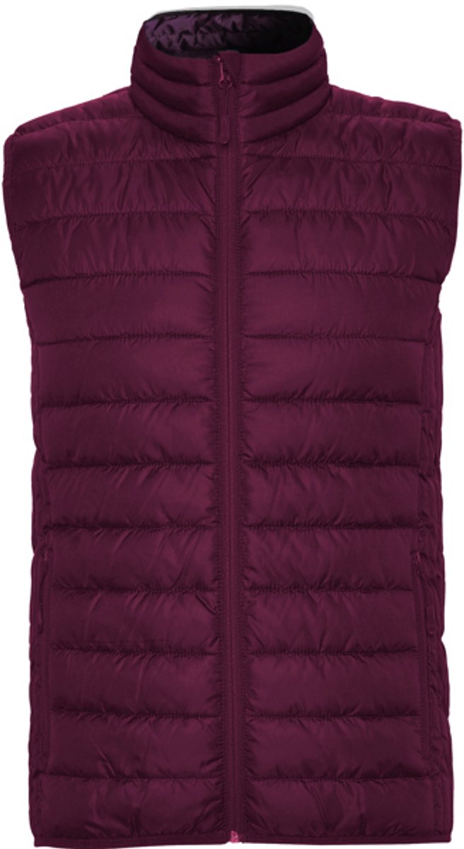Plum Rood gewatteerde bodywarmer met polyester dons model Oslo merk Roly maat XL