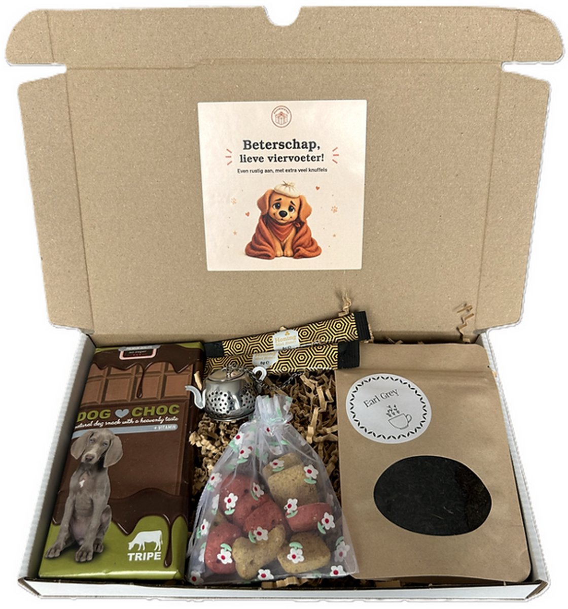 Beterschap hond brievenbus cadeau rund