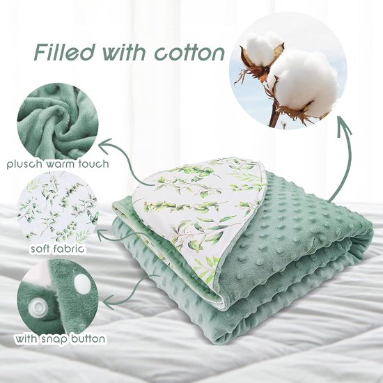 Winterdeken voor baby's, multifunctionele babydeken 90 x 90 cm, geschikt voor in het autostoeltje en de kinderwagen (herfst en winter, bladeren) — afbeelding 4