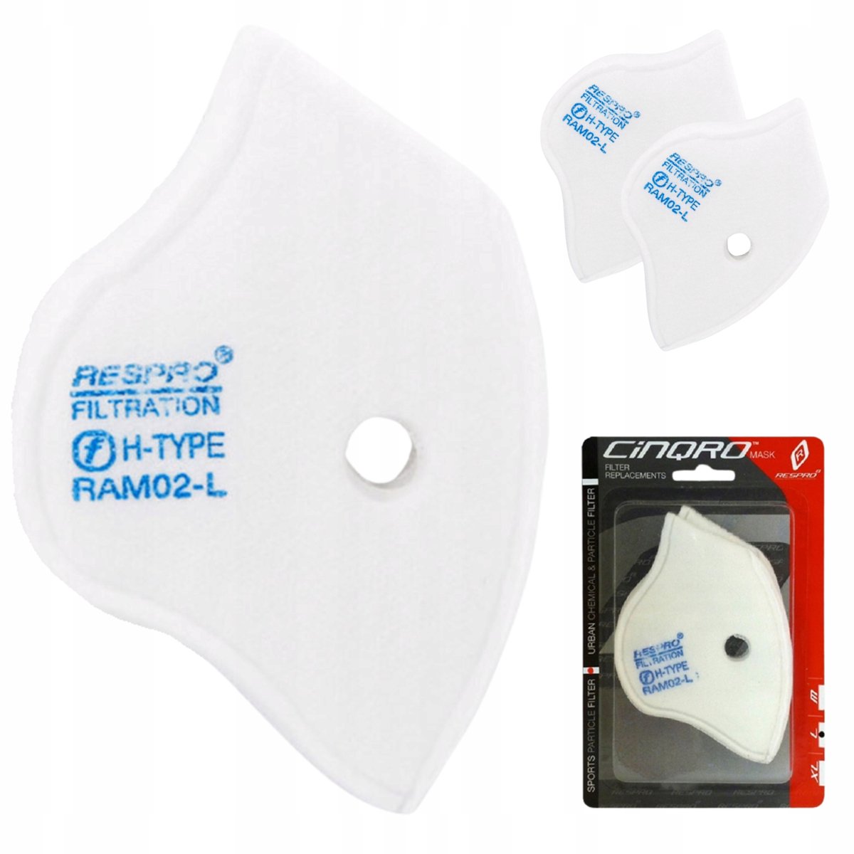 Respro Cinqro Sport L HEPA-type filters - 2 stuks
