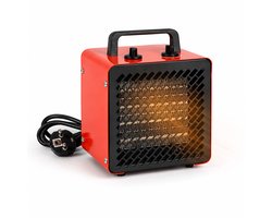 Werkplaatskachel 2000 W - ventilator en 2 warmtestanden - draaggreep - rood