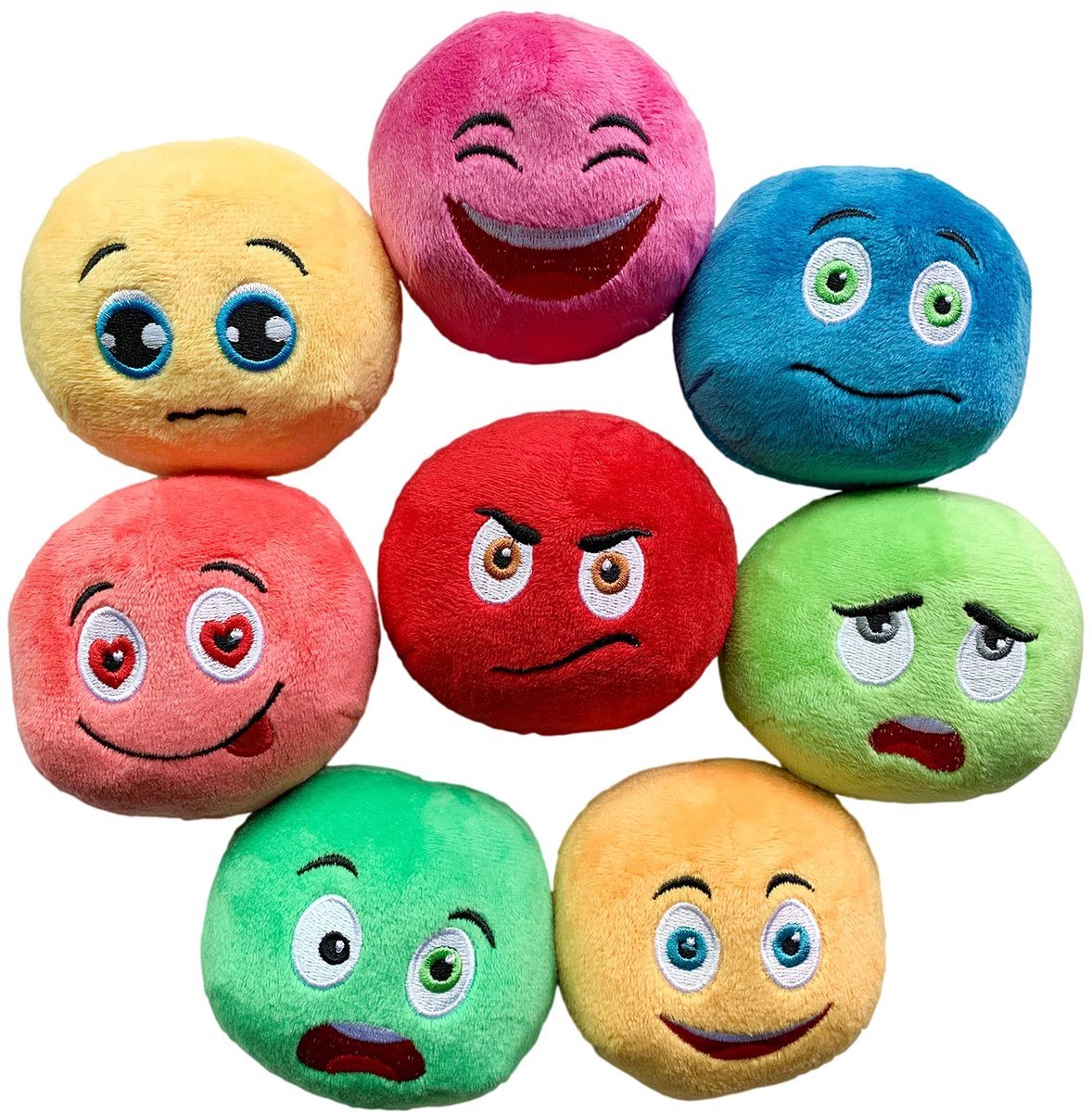 casalora® - hondenspeelgoed - Dieren speelgoed - Pluche ballen - Gemakkelijk mee te nemen - Geschikt voor katten en honden - sport - oefening - Piept - Geschikt voor interactieve spellen met kleine en middelgrote huisdieren - 8 STUKS