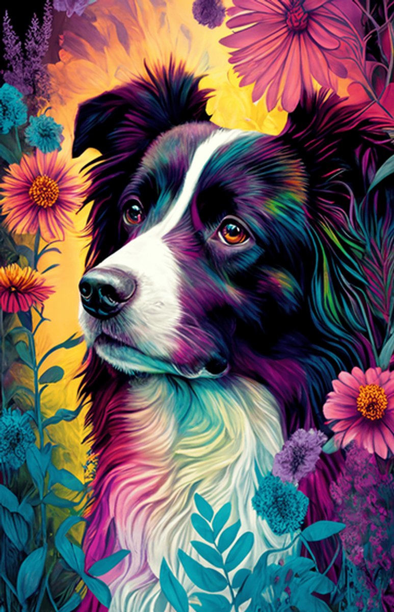 Border Collie poster - honden - dieren - posters - formaat 70x100cm - L511