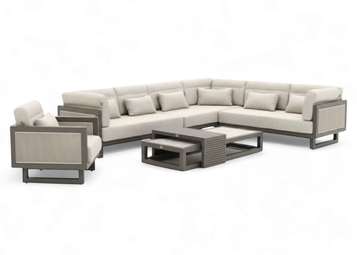 Apple Bee Santorini Rope Loungeset 6-delig Nr.5 - Links Lang