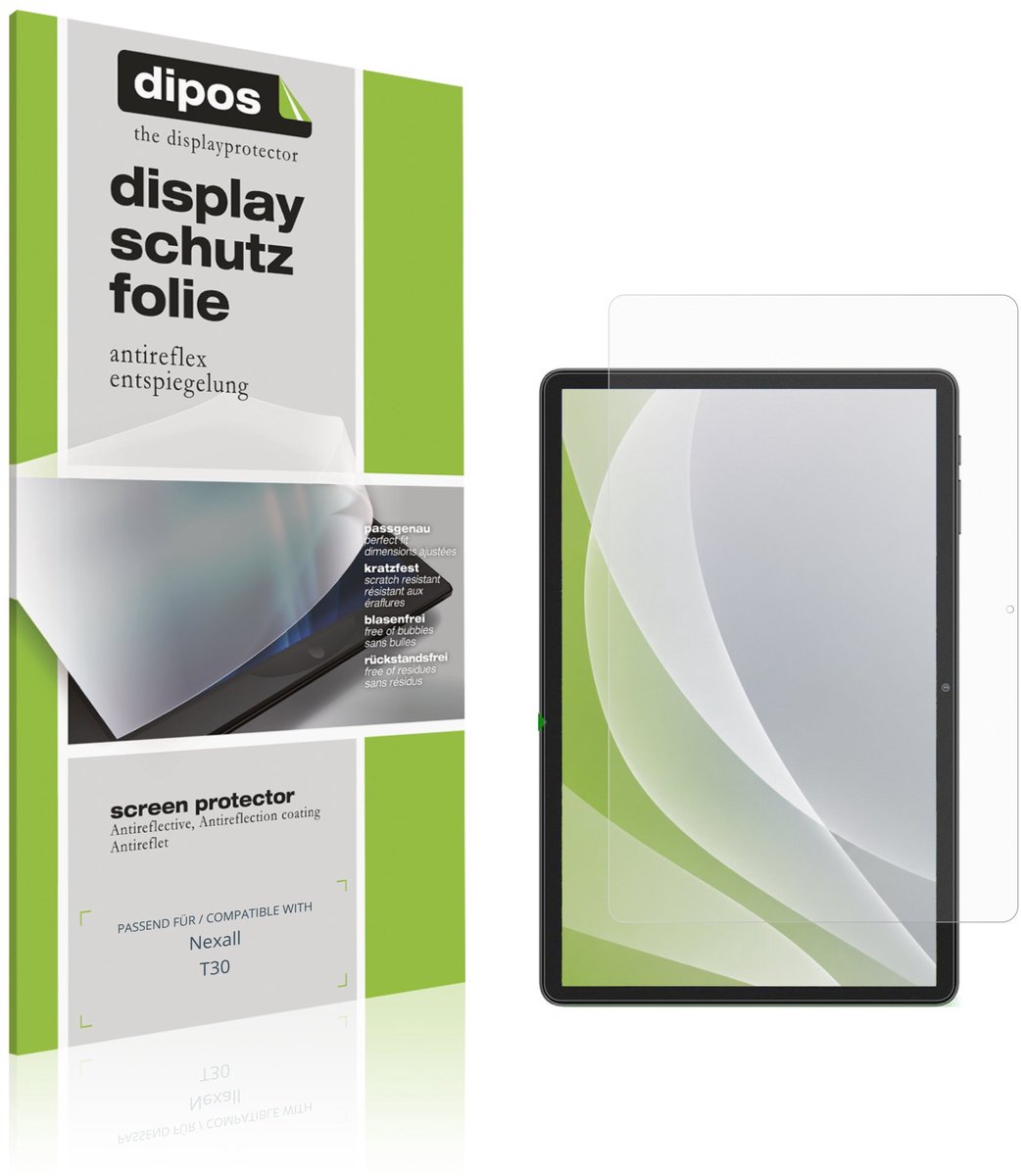 dipos – 2x Matte Beschermfolie geschikt voor Nexall T30 | Krasbestendige & antireflecterende Screenprotector Ultra-Thin