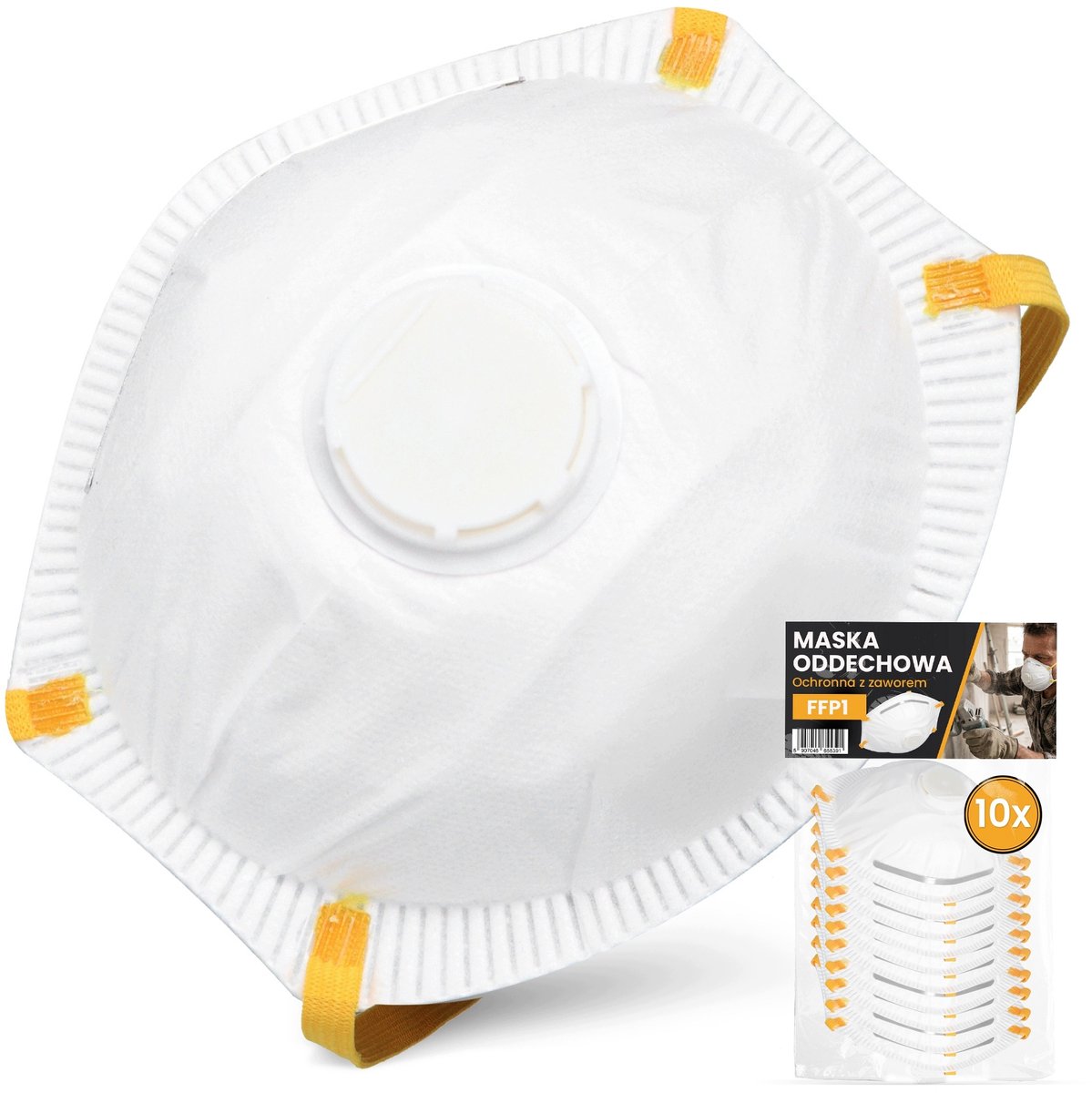 10x Stofmasker FFP1 met Ventiel - Bouw & Werkplaats