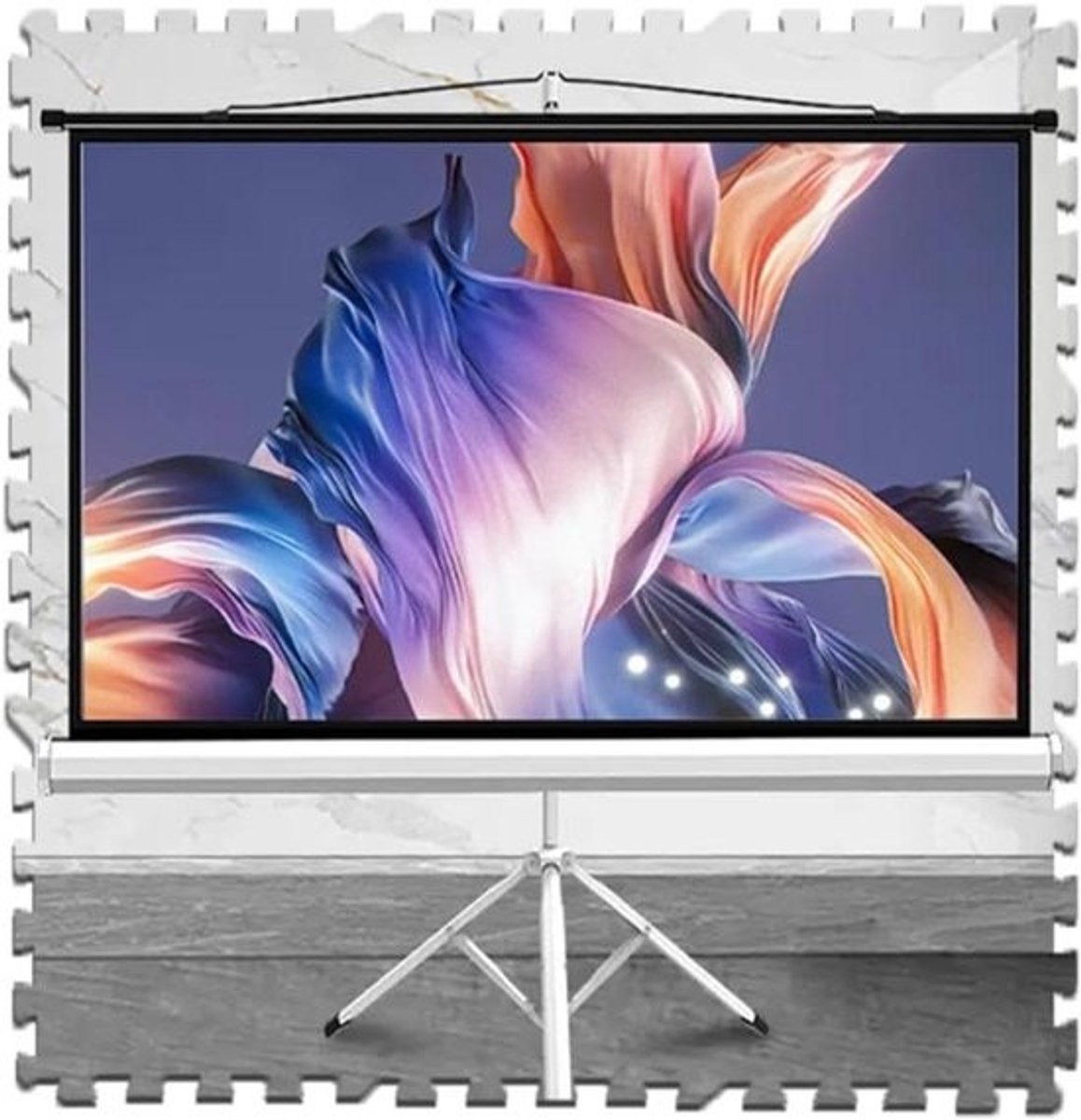 Projectiescherm - Filmscherm Beamer - Thuisbioscoop Creëren - Kreukvrij PVC Materiaal - 60 inch - Wit