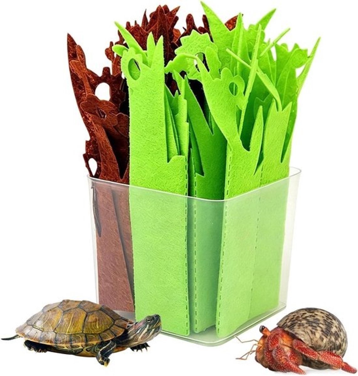 Terrarium Luchtbevochtiger - Vilt Bevochtiger - Gezonde Reptielen - Natuurlijke Verdamping - 37.5x16.8cm - Groen