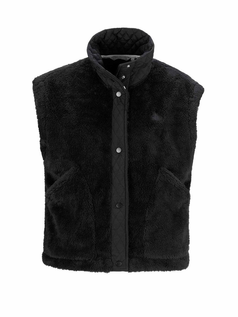 BJØRNSON Elino Fleece Bodywarmer Dames Zacht Zwart