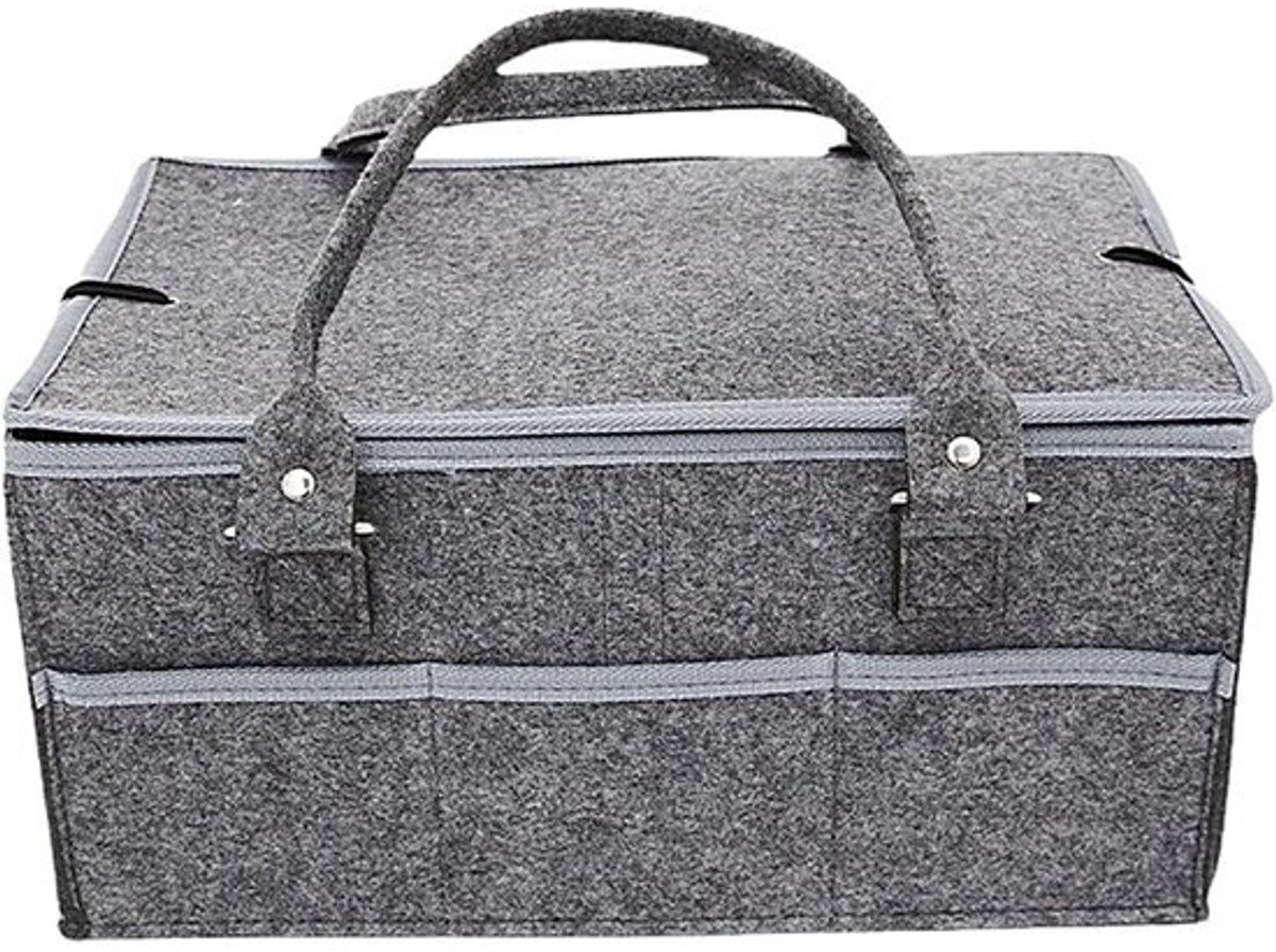 Luier Tas - Baby Organizer - Baby Spullen - Grote Capaciteit - 38 x 25 x 18 cm - Grijs