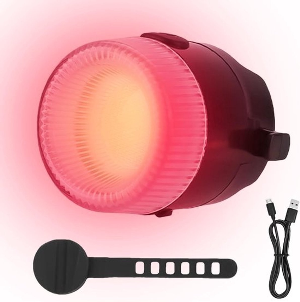 Fiets Verlichting - Achterlicht Fiets - Veilig Fietsen - Slimme Remdetectie - 4.5 x 4.1 x 4.1 cm - Rood