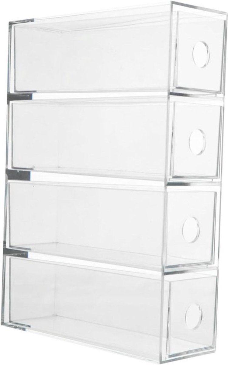 Cosmetische Opbergdoos - Make-up Organizer - Schoonheidsproducten Opbergen - Verdikt Acryl Materiaal - 25x17.5x6 cm - Transparant