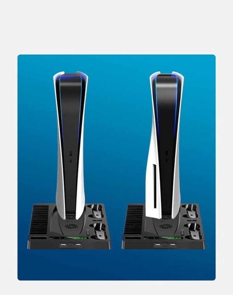 PS5 Controller Laadstation - Oplaadstation DualSense - Controllers Opladen - Met LED Indicatoren - 316 cm - Wit