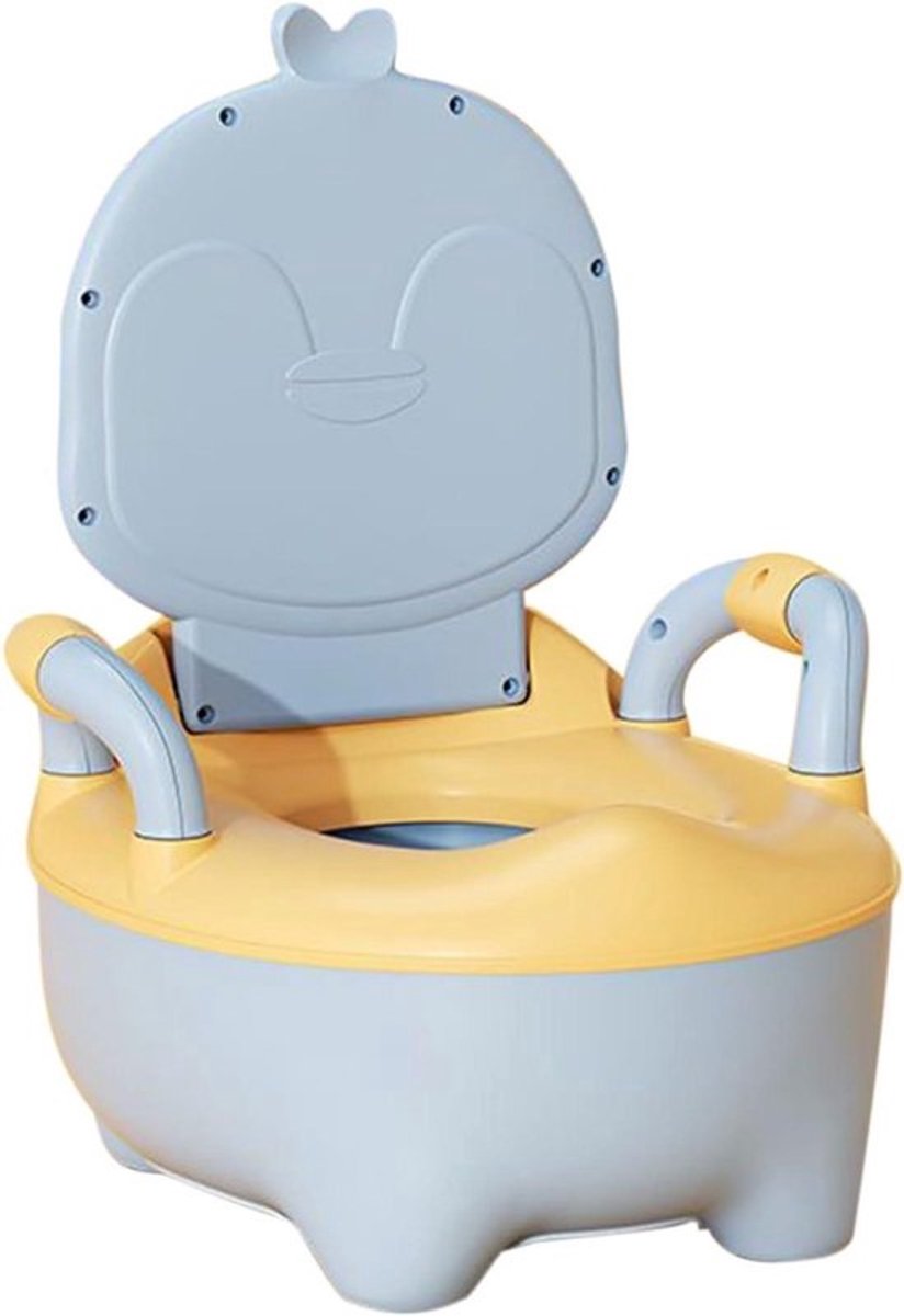 Kinderpotje - Toilettrainer - Zindelijkheidstraining - Antislip pinguïn design - 38.2 x 32.4 cm - Blauw