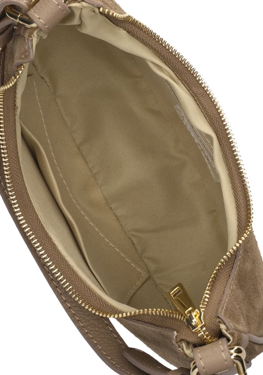 Notre-V Gwyneth Schoudertassen Dames - Taupe - Maat ONESIZE