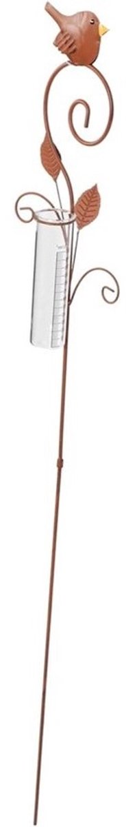 Decoratieve Regenmeter - Regenvalmeter Glas - Tuin Meten - Met Staak - 102 cm - Bruin