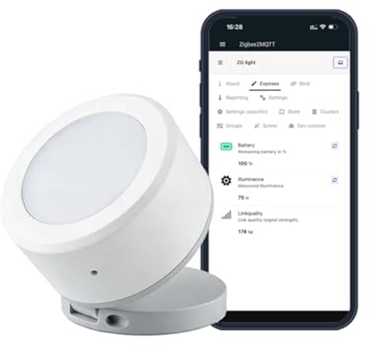 Slimme Zigbee Sensor voor Temperatuur en Luchtvochtigheid, Draadloze Smart Home Sensor voor Automatisering en Binnenklimaat