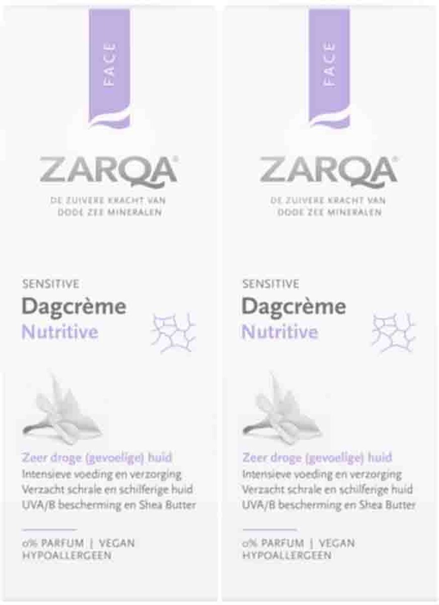 Zarqa - Nutritive Dagcrème - 2 x 50 ml - Voordeelverpakking