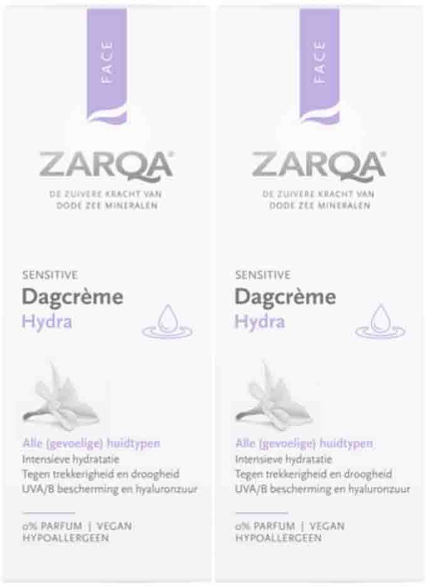 Zarqa - Hydra Dagcrème - 2 x 50 ml - Voordeelverpakking
